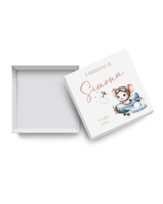 Scatoline Porta confetti Battesimo Personalizzate – B08