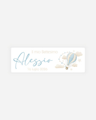 Bigliettini Battesimo Tag personalizzato cartoncino o adesivo – Rettangolo BR04