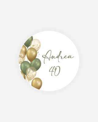 Bigliettini Compleanno Tag personalizzato cartoncino o adesivo – Cercio CC03