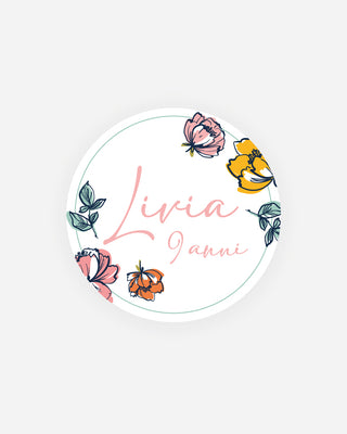 Bigliettini Compleanno Tag personalizzato cartoncino o adesivo – Cercio CC05