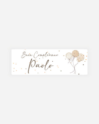 Bigliettini Compleanno Tag personalizzato cartoncino o adesivo – Rettangolo CR07