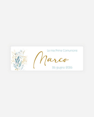 Bigliettini Comunione Tag personalizzato cartoncino o adesivo – Rettangolo CR03