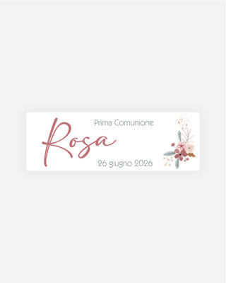 Bigliettini Comunione Tag personalizzato cartoncino o adesivo – Rettangolo CR05