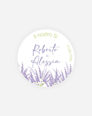 Bigliettini Matrimonio Tag personalizzato cartoncino o adesivo – Cerchio MC08