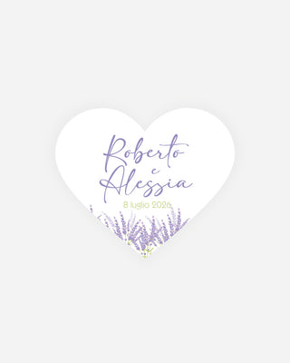 Bigliettini Matrimonio Tag personalizzato cartoncino o adesivo – Cuore MCU08