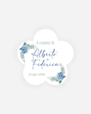 Bigliettini Matrimonio Tag personalizzato cartoncino o adesivo – Fiore MF07
