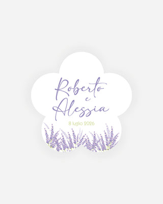 Bigliettini Matrimonio Tag personalizzato cartoncino o adesivo – Fiore MF08