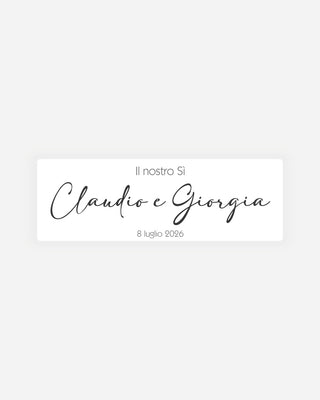 Bigliettini Matrimonio Tag personalizzato cartoncino o adesivo – Rettangolo MR00