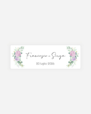 Bigliettini Matrimonio Tag personalizzato cartoncino o adesivo – Rettangolo MR03
