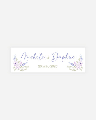 Bigliettini Matrimonio Tag personalizzato cartoncino o adesivo – Rettangolo MR04