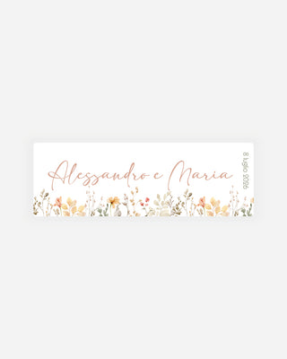 Bigliettini Matrimonio Tag personalizzato cartoncino o adesivo – Rettangolo MR09