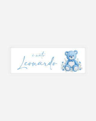 Bigliettini Nascita Tag personalizzato cartoncino o adesivo – Rettangolo NR04