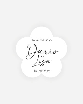 Bigliettini Promessa Tag personalizzato cartoncino o adesivo – Fiore PF00