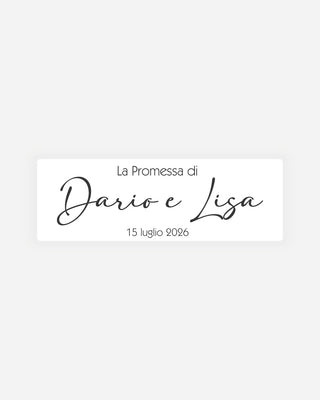 Bigliettini Promessa Tag personalizzato cartoncino o adesivo – Rettangolo PR00