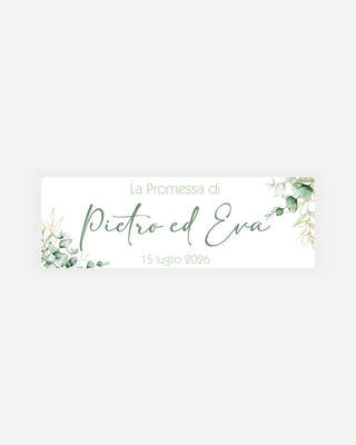 Bigliettini Promessa Tag personalizzato cartoncino o adesivo – Rettangolo PR01