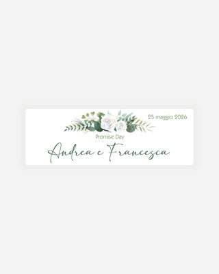 Bigliettini Promessa Tag personalizzato cartoncino o adesivo – Rettangolo PR03
