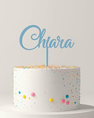 Topper per torta personalizzato con nome in vari colori e misure