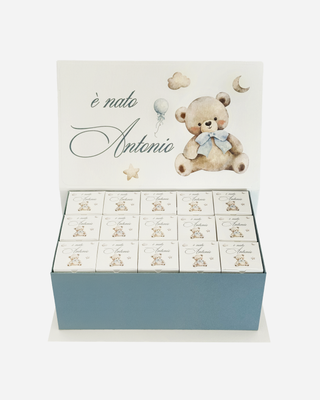 Box 30 Scatole porta confetti personalizzate Azzurro