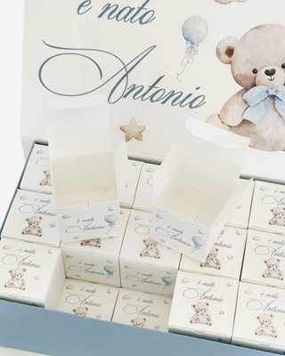 Box 30 Scatole porta confetti personalizzate Azzurro