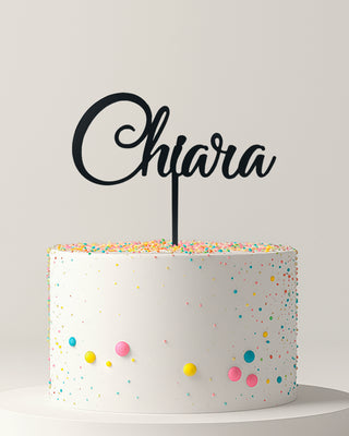 Topper per torta personalizzato con nome in vari colori e misure