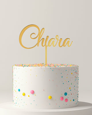 Topper per torta personalizzato con nome in vari colori e misure