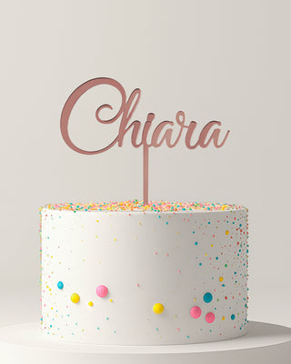 Topper per torta personalizzato con nome in vari colori e misure
