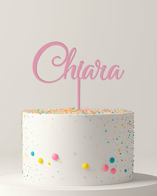 Topper per torta personalizzato con nome in vari colori e misure