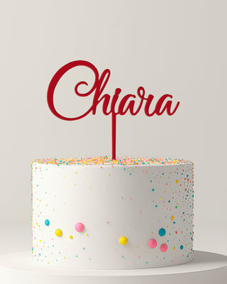 Topper per torta personalizzato con nome in vari colori e misure