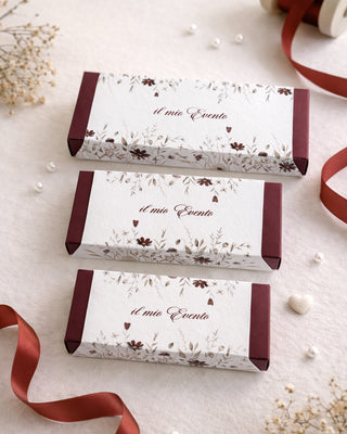 Scatolina Bomboniera Cassetto Bordeaux Personalizzata